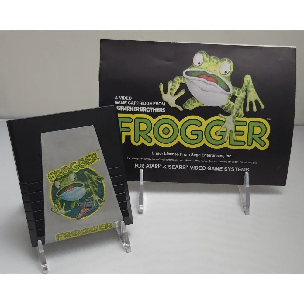 Frogger (Atari 2600, 1982) Cartridge & Manual - Tested Works & Great Condition